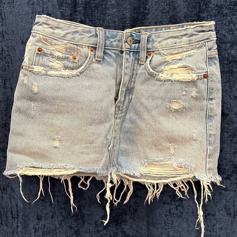 Denim mini skirt